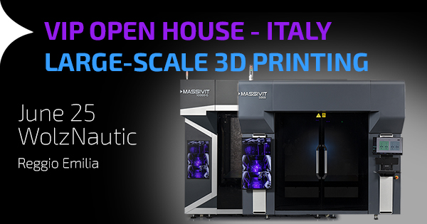 Massivit Open House in Italy — Large-scale 3D printing live at WolzNautic on June 25, 2025